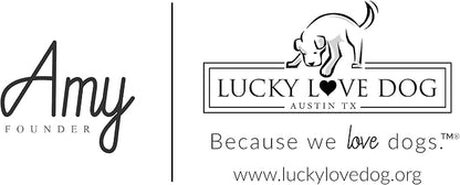 Lucky Love Dog Martingale Dog Collar - Adjustable, No-Slip, Comfortable, Durable, Soft Webbing & Stylish Patterned Collar for Male and Female Dogs Ideal for Training & Walking - Carriebelle, Large