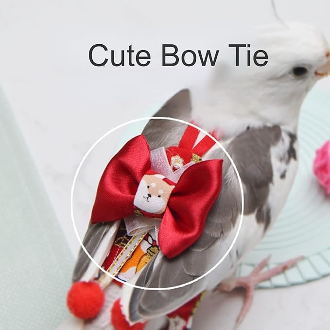 Bird Flight Suits Diapers, Parrot Flight Suits Diapers for Monk Parakeets, Cockatiels Flight Suits, Parrot Clothes, Bird Training Nappy Suit Liners Clothes (XS, Orange)
