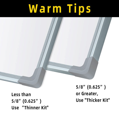 30 Set White Board Mounting Hardware,Whiteboard Hanging Brackets, White Board Installation Kit Includes Hanger Supports, Screws and Expansion Tube for Hanging Whiteboard Office Supplies (38*16*12mm)