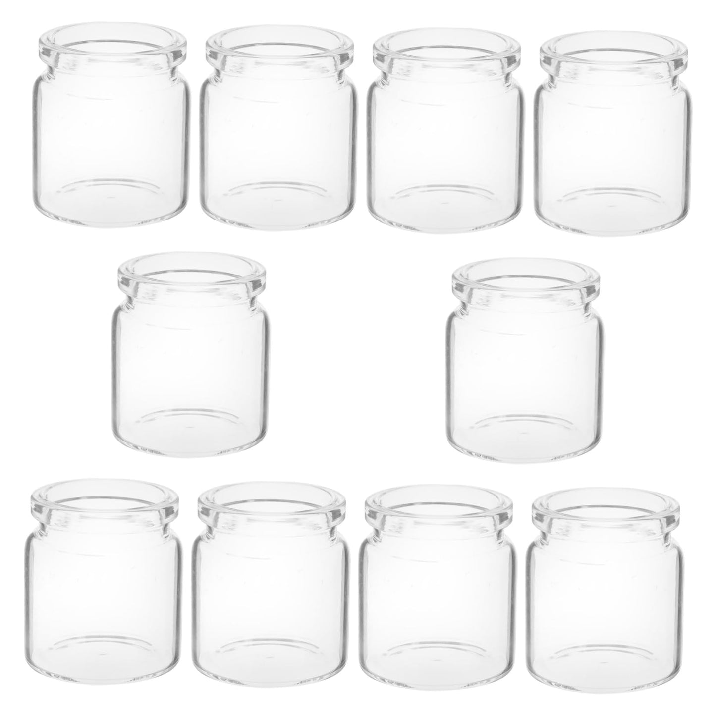 ANDRESLAD 10pcs Miniature Glass Bottles for Succulents Test Tube Vases for Micro Landscape Terrariums for Plant Propagation and Decorative Displays