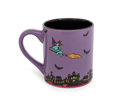 Lilo & Stitch Vampire Ceramic Glitter Mug | Official Disney Kitchen Accessories | Oversized Coffee Cup For Home Kitchen Bar Set | Halloween Gifts | Holds 14 Ounces