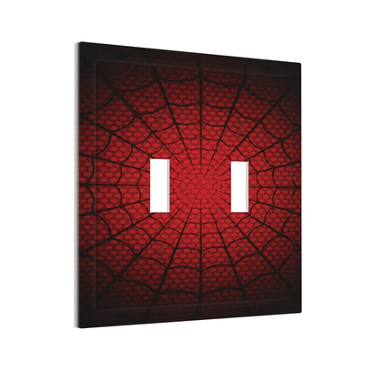 Decorative Switch Plate Covers Spider Web 2 Gang Double Toggle Light Switch Cover Plate Electrical Wall Plate Outlet Cover for Nursery Kids room Decor