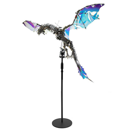 3D Metal Puzzle for Adults - Bloodthirsty Aurora Dragon Model Kit, 3000+ Pieces, 126cm Long - Mechanical DIY Assembly for Collectors