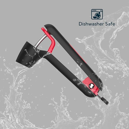 KITCHENDAO Cherry Pitter Tool, Larger Cross-Pitting Head, Cherry Core Remover with Safety Lock, Non-Slip Soft-touch Handle, Dishwasher Safe