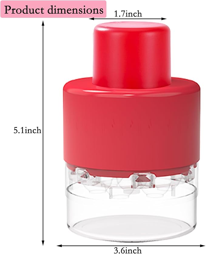 7-in-1 Cherry Pitter Tool,Multi-Function Pitting Tool, Portable Cherries Corer Stoner Seed Tool with Lock Design, Fruit Pit Remover for Cherry Jam (Wine Red)