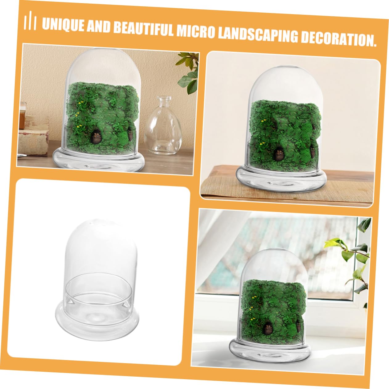 FUNOMOCYA 2pcs Eco Bottle Moss Micro Landscape Bottle Glass Terrarium DIY Plant Container