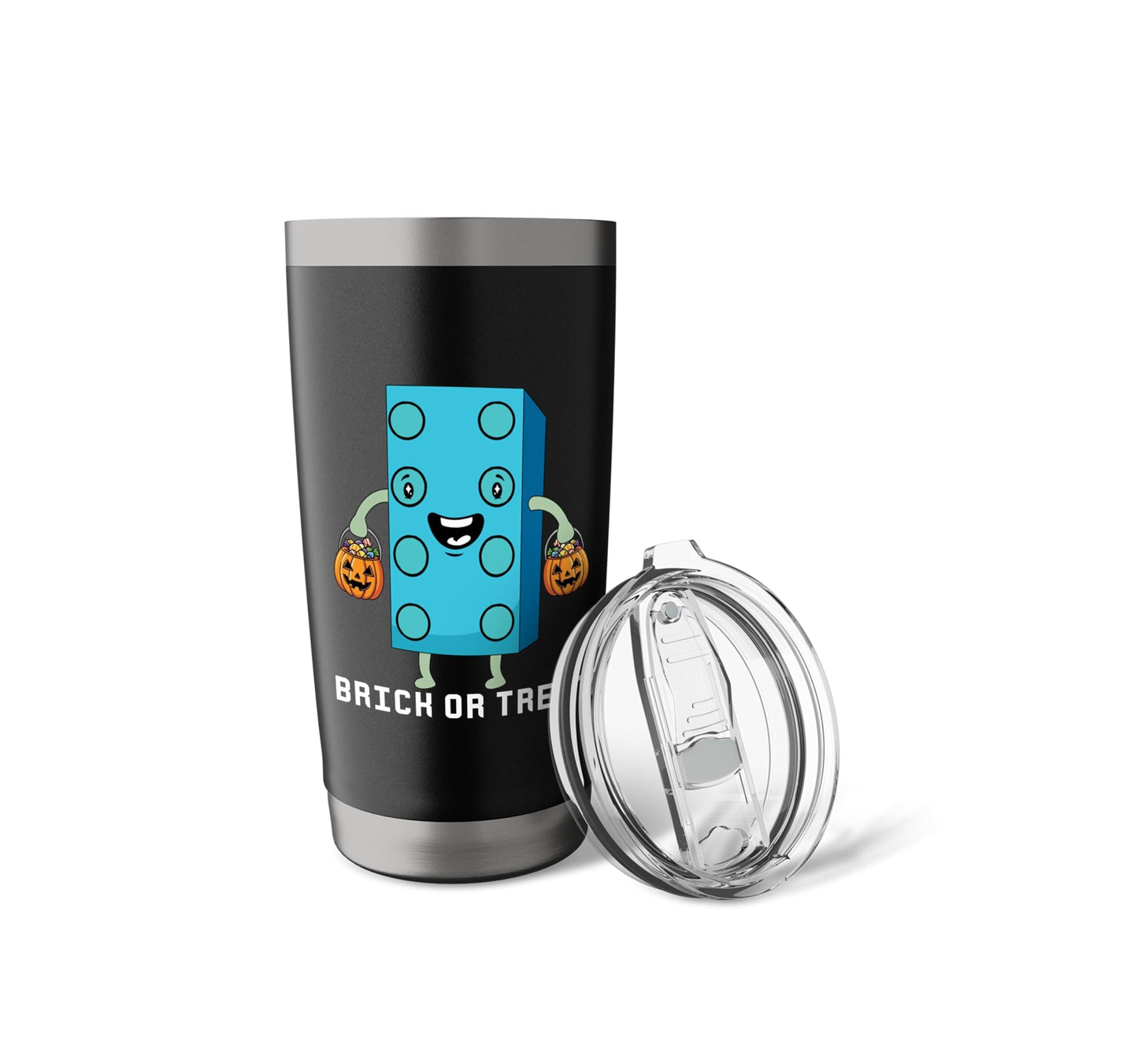 Brick Or Treat Brick Master Builder Block Funny Halloween Stainless Steel Insulated Tumbler
