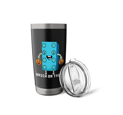 Brick Or Treat Brick Master Builder Block Funny Halloween Stainless Steel Insulated Tumbler
