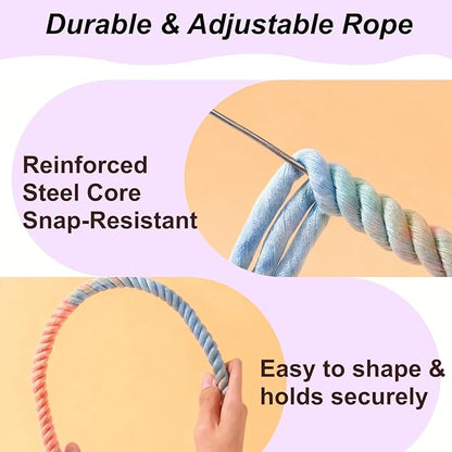 31.5" Bendable Bird Perch Cotton Rope Sunset Bird Toy Twistable Ladder Swing Chewable Gym for Parakeets Cockatiels Conures Lovebirds