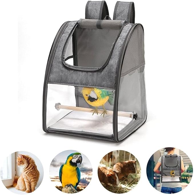 Bird Supplies Bird Parrot Travel Cage Foldable Portable Backpack Pet Parrot Cat and Dog Backpack Easy to Transport and Archive Outdoor Travel Supplies Bird Playground