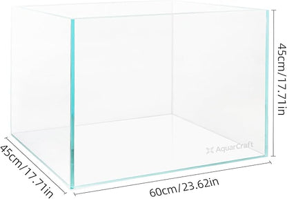 Ultra Clear Glass Fish Tank 30 Gallon, 8mm Thickened Rimless Aquarium Tank Low Iron, Large Big Aquarium 23.6in x17.7in x 17.7in