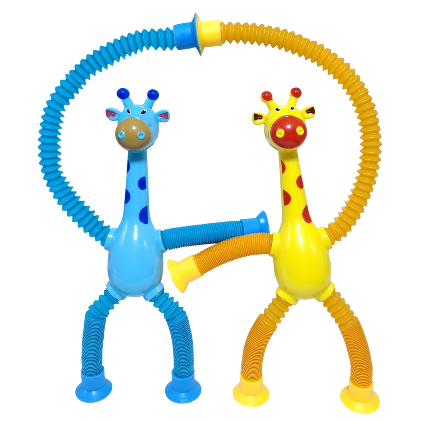 16 PCS Telescopic Suction Cup Giraffe Sensory Toys, Pop Tube Fidget Toys Bulk for Toddlers, Kids Travel, Easter Basket Stuffers, Party Favors Birthday Gifts for Boys Girls