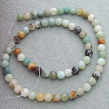 10mm Round Amazonite Stone Loose Beads for Jewelry Making Natural Gemstone Semi Precious 15 Inch(36-38pcs/Strand)