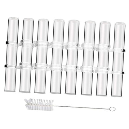 VICASKY Hydroponic Test Tube Vases 6-Piece Glass Plant Propagation Kit for Indoor Home Decor Wall Hanging Planter and Desktop Terrarium Arrangement