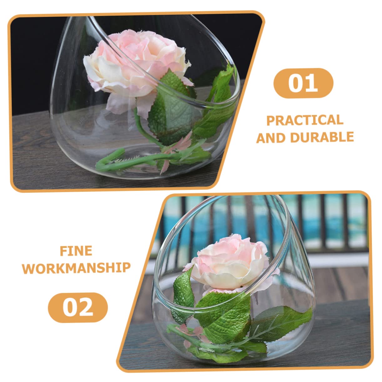 VICASKY Glass Landscape Bottle for and Air Plants Multi-Purpose Terrarium Container for Home Decor and Creative Displays