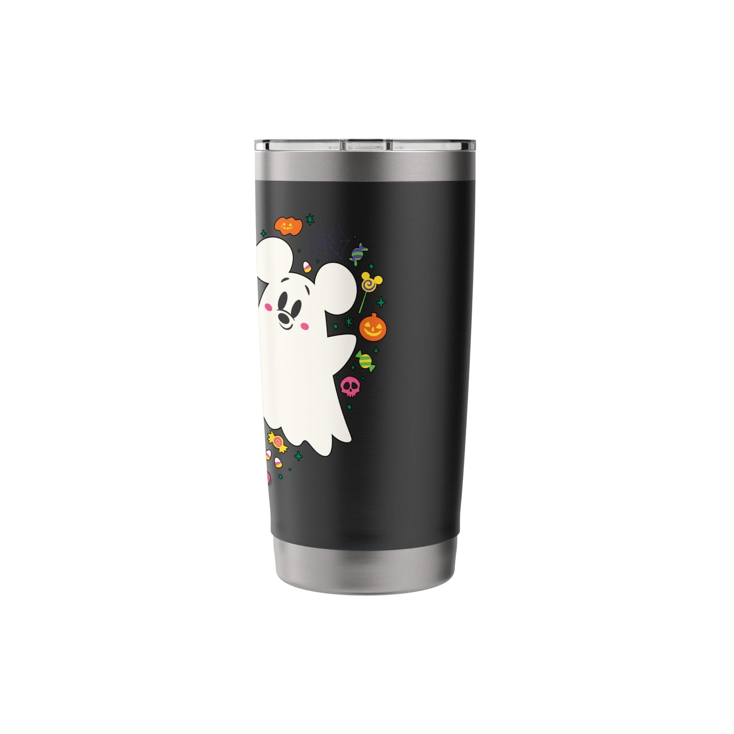 Disney Mickey and Minnie Cute Little Ghosts Halloween Heart Stainless Steel Insulated Tumbler