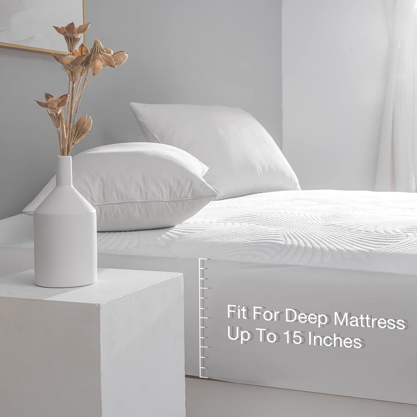 King Size Electric Heated Mattress Pad - Bed Warmer with Memory & Preheat Functions, 12 Heat Settings Dual Control for 1-12 Hours Auto Off, Lighted Button
