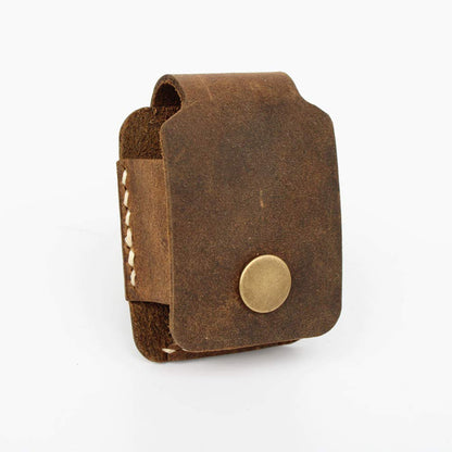 Handmade Genuine Leather Lighter Pouch Case Holder with Pocket Belt Loop