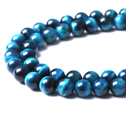 60PCS 6MM AAA Blue Tiger Eye Stone Beads Natural Gemstone Bead Crystal Healing Energy Jewelry Making DIY 15 inches