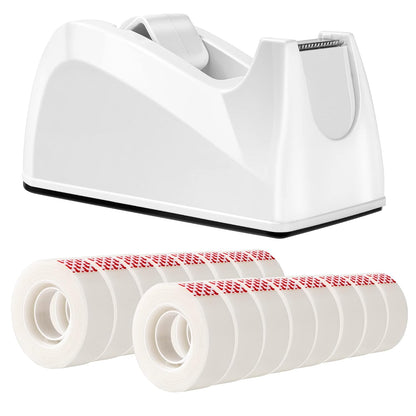 Amazon Basics Tape with Dispenser, 1" Core, Clear, 3/4" x 1300"(36 yds), 16 Count (Pack of 16), 256 Rolls