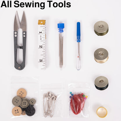 Military Sewing Kit, Army Survival Sewing Kit with Buttons for Men, Women, Small Repair Sewing Tools with Zipper in Nylon Case for Adults Basic for Home, Outdoor, Tactical EDC Sew Kit (Black, 1 Pack)
