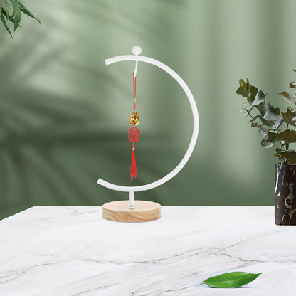 SHINEOFI Ornament Display Stand with Base Iron Hook Rack for Hanging Glass Vase Holder Terrarium Air Plant Holder Stylish Home Decor for Wedding and Office