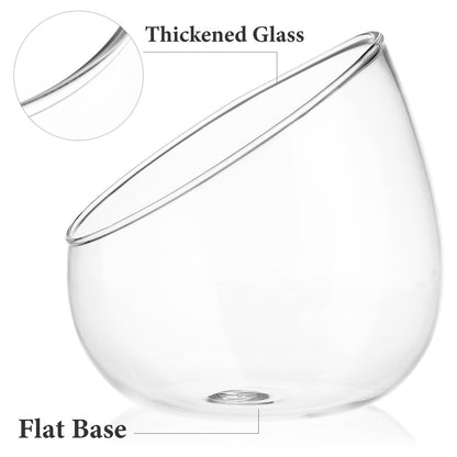 Yardwe Micro Landscape Ecological Bottle 4.72 Inch Clear Glass Vase Terrarium Jar for Succulents Moss Air Plants Home Decor Indoor Gardening Ornament