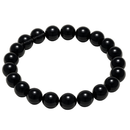 Amazing Gemstone Crystal Bracelet for Women Men's Gifts - Protection Healing Crystal Bracelet - 8mm Gemstone Beaded Stretchable Bracelet Pulseras Para Hombres Mujer Stocking Stuffers Mothers Day Gift (Black Obsidian)