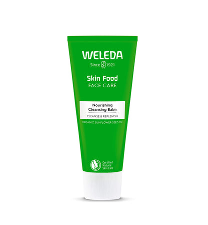 WELEDA Skin Food Nourishing Cleansing Balm 75ml | Oil-to-Milk Formula | All Skin Types | Make-up Remover | Vegan