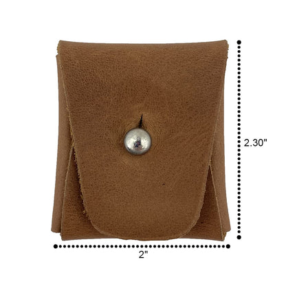 Hide & Drink, Leather Minimalist Coin Pouch, EarPods Case, SD Card Holder, Wallet and Cash Organizer, Handmade Includes 101 Year Warranty (Single Malt Mahogany)