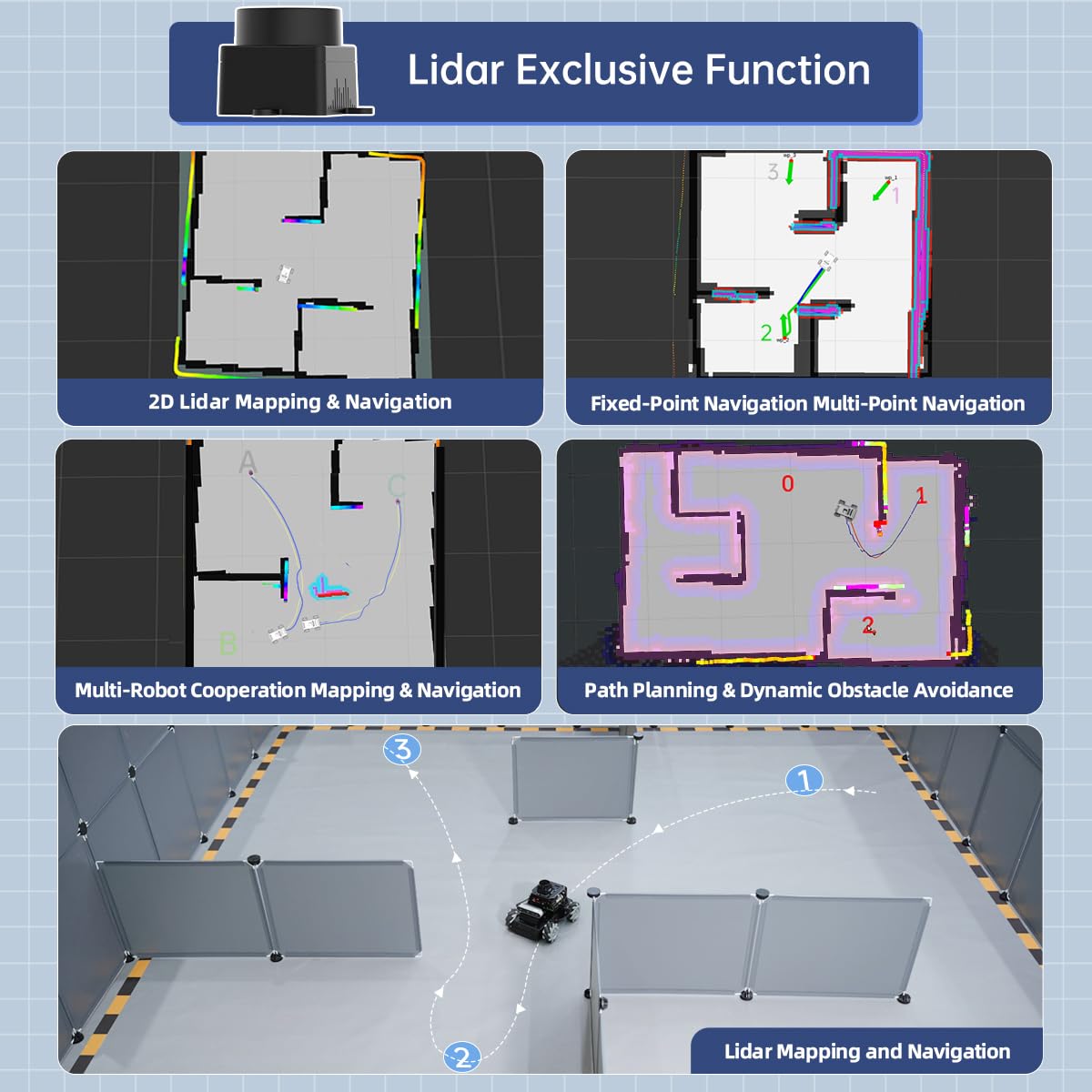 HIWONDER Robot Car with ChatGPT Large AI Models, 3D Depth Camera Mecanum-Wheel Chassis ROS2-HUMBLE Lidar SLAM Mapping Navigation Autonomous Driving, MentorPi M1 Advanced Kit with Raspberry Pi5 4GB