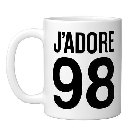 J'adore 98 T-shirt Halloween Christmas Funny Cool Holidays Ceramic Mug, White