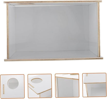 Wooden Hamster Sand Bath Box Multi-Function Pet Bathtub for Chinchillas Animals Easy to Design for Bathing Toilet Use Fresh Tidy Space