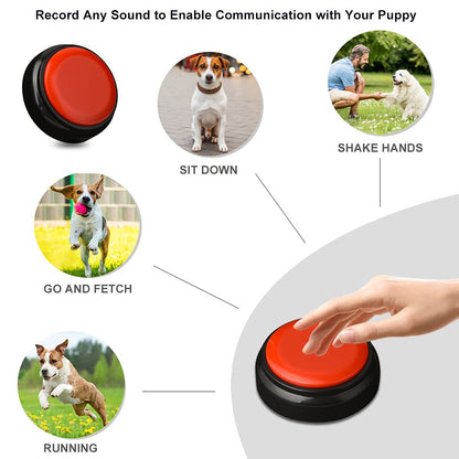 Recordable Easy Button Sound Button Voice Recording Talking Button 30 Second Custom Recordable Talking Button for Dogs to Communicate Answer Buzzer