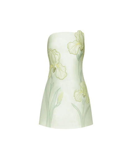 JW PEI Women's Iris Floral Print Strapless Dress - Green