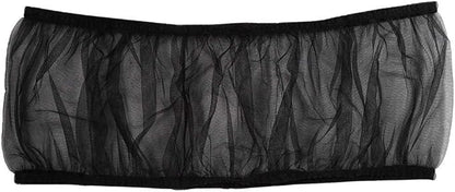 EBTOOLS Bird Cage Cover, Large Size Seed Catcher Guard Net Cover Stretchy Form Fitting Mesh Skirt Cover for Parrot Enclosures(Black)