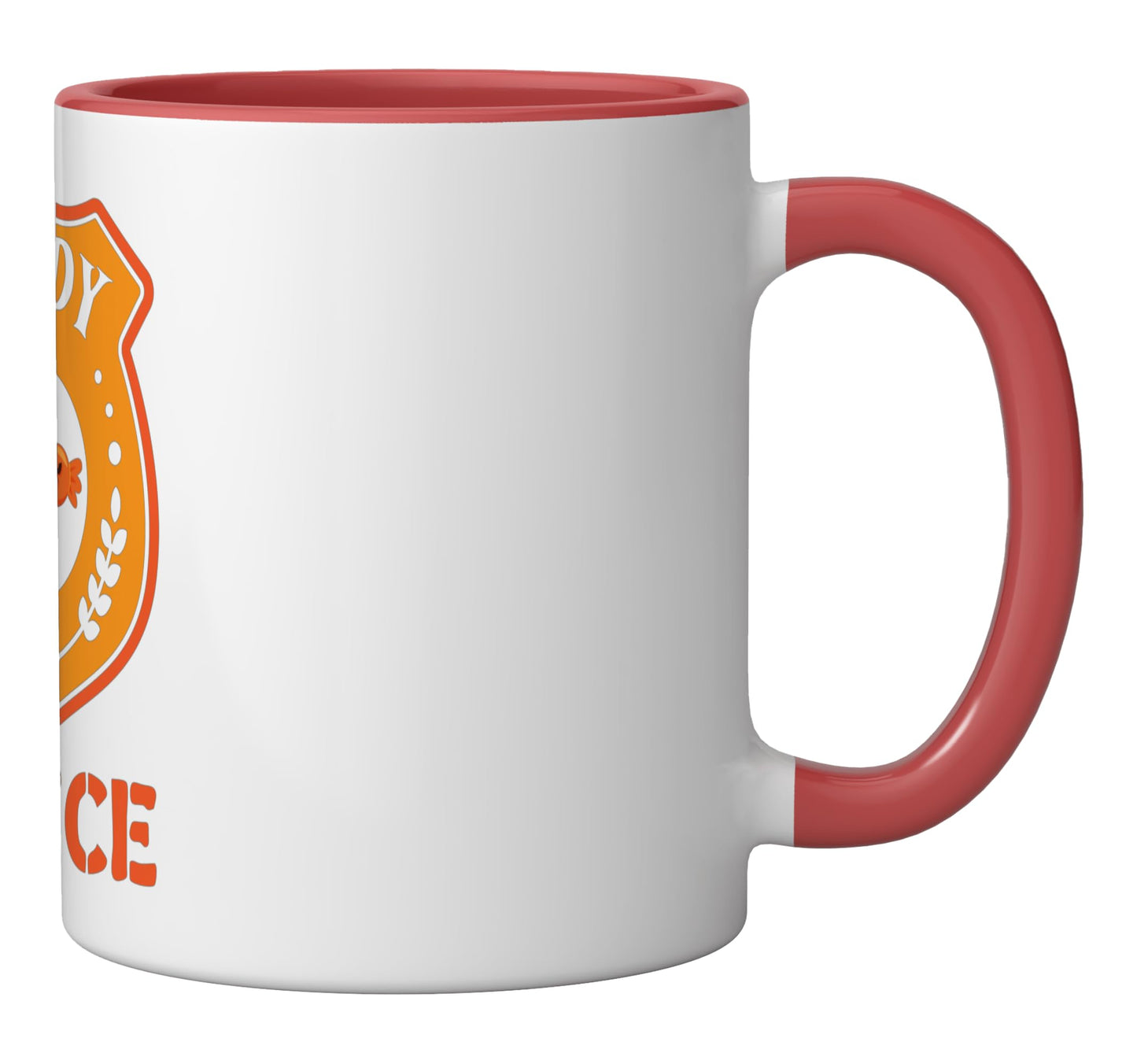 Candy Police Funny Halloween Party Costume Parents Mom Dad Ceramic Mug, Red/White