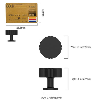Amerdeco 10 Pack Matte Black Cabinet Knobs Single Hole Cabinet Pulls 1 Inch Drawer Knobs and Pulls for Bathroom Cabinets ZH0071