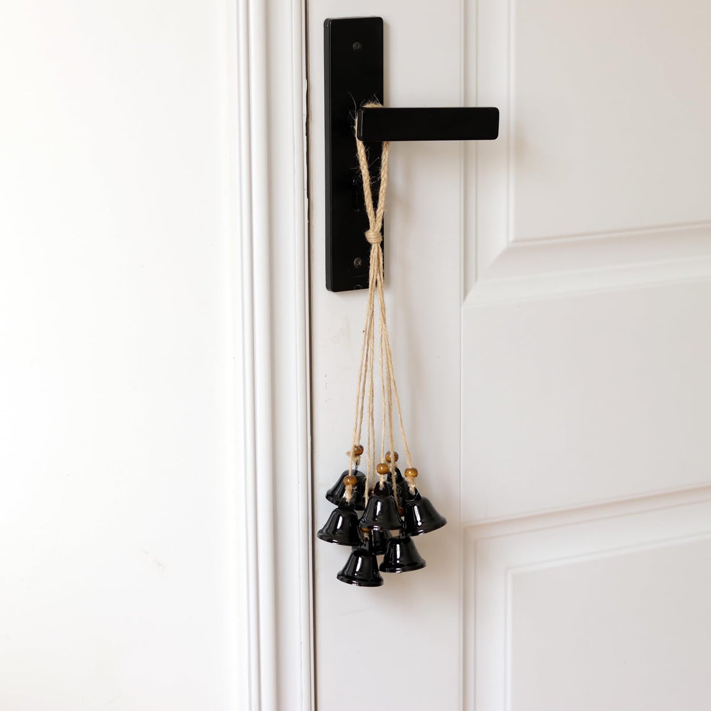 Hanging Witch Bells for Door,2 Pc Halloween Door Bells Hanger Christmas Bells for Witchy Home Decor 8 Black Bells Witchcraft Supplies