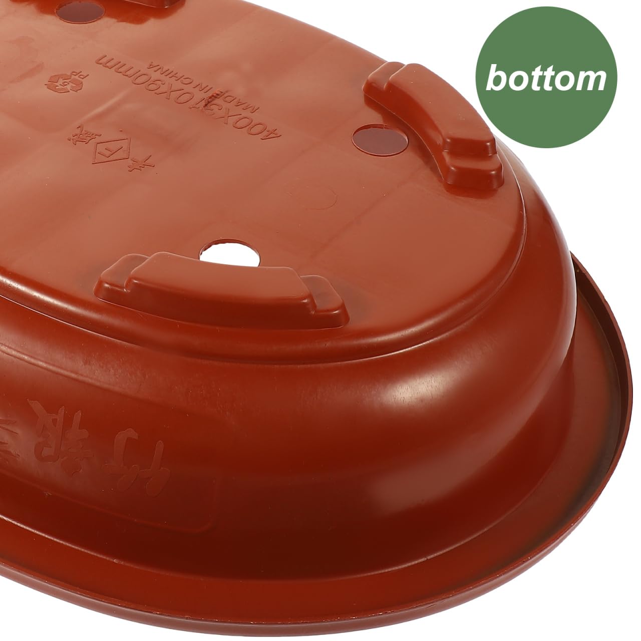 BESPORTBLE Thickened Oval Bonsai Flowerpot with Tray Durable Plastic Planter for Gardening Large Decorative Household Planter for Succulents Ferns and Plants