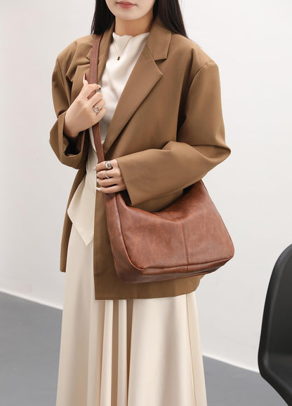 NIUEIMEE ZHOU Hobo Bags for Women Foldable Vegan Leather Shoulder Handbag Slouchy Tote Crossbody Purses