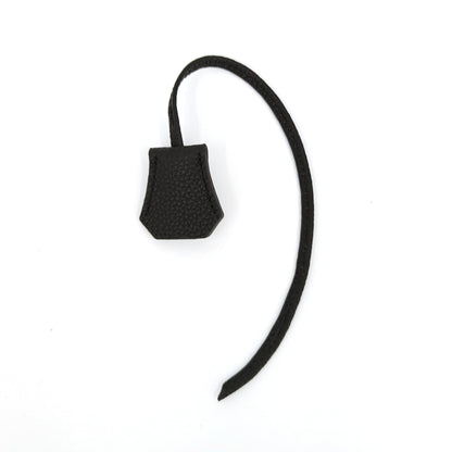 M-ioi-M Genuine Leather Key Clochette Bag Charms, Bell Shaped Key Holder Purse Pendant Ornament, Deco Keychain, Accessories Replacement for Luxury Designer Handbags (Black without padlock)