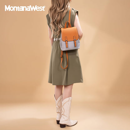Montana West Small Backpack Purse for Women Vegan Leather Mini Womens Backpack Cute Convertible Shoulder Bag