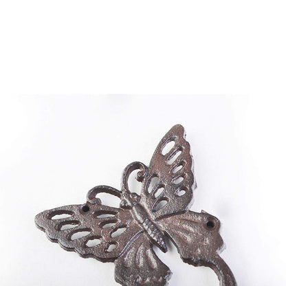 Hdtyyln Butterfly Hook, Cast Iron Wall Hooks, Heavy Duty Coat Hooks, Decorative Animal Hook for Home Kitchen Balcony Office Outdoor Garden Hanging Clothes Caps Bags Coats Daily Tools Planter, 1Pcs