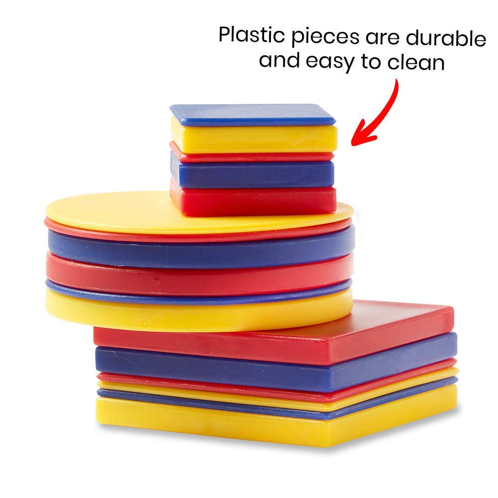 hand2mind 46393 Attribute Blocks Classroom Basics Kit - Set of 6 Trays