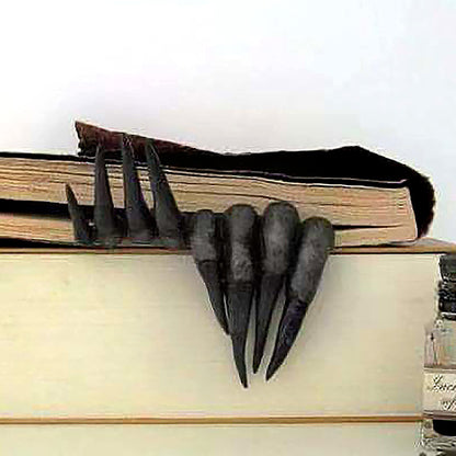 Scary Ghost Hands Bookshelf Halloween Room Decor, Halloween Indoor Decorations for Bookshelf, Gothic Demon Claws Bookmarks Decorations for Book Lovers
