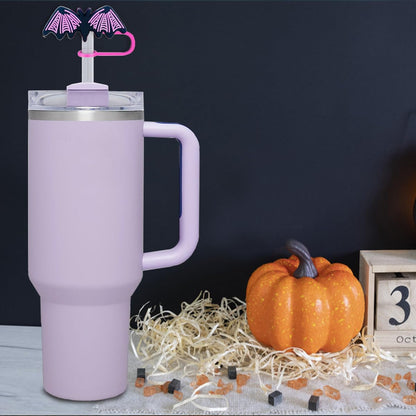 16PCS Halloween Straw Toppers for Stanley Cups, Cute Silicone Straw Cover Cap for Stanley 30&40 Oz Tumbler, Reusable Soft Straw Protectors Drinking Straw Caps for 10 mm Straws