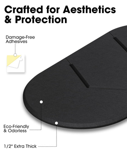 Cork Board Alternative, Felt Bulletin Board for Walls, 2-Pack 23.6"x11.8" Pin Board Wall Organizer with 35 Push Pins, Adhesive Install Wall Decor for Office, Classroom, Home, Desk Accessories