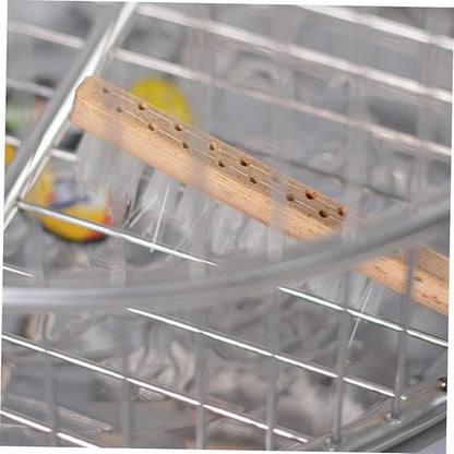 1pc Bird Cage Cleaning Brush Handle and Bristle Tool for Effortless Bird Dropping Cleanup for All Cage Types Easy Storage and Reach