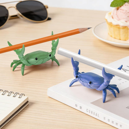 4PCS Weightlifting Crab Pen Holder for Desk, Creative Desk Crab Pen Holder, Cute Desk Organizer & Pencil Stand, Funny Home Office School Decor Desk Accessories (MIX)